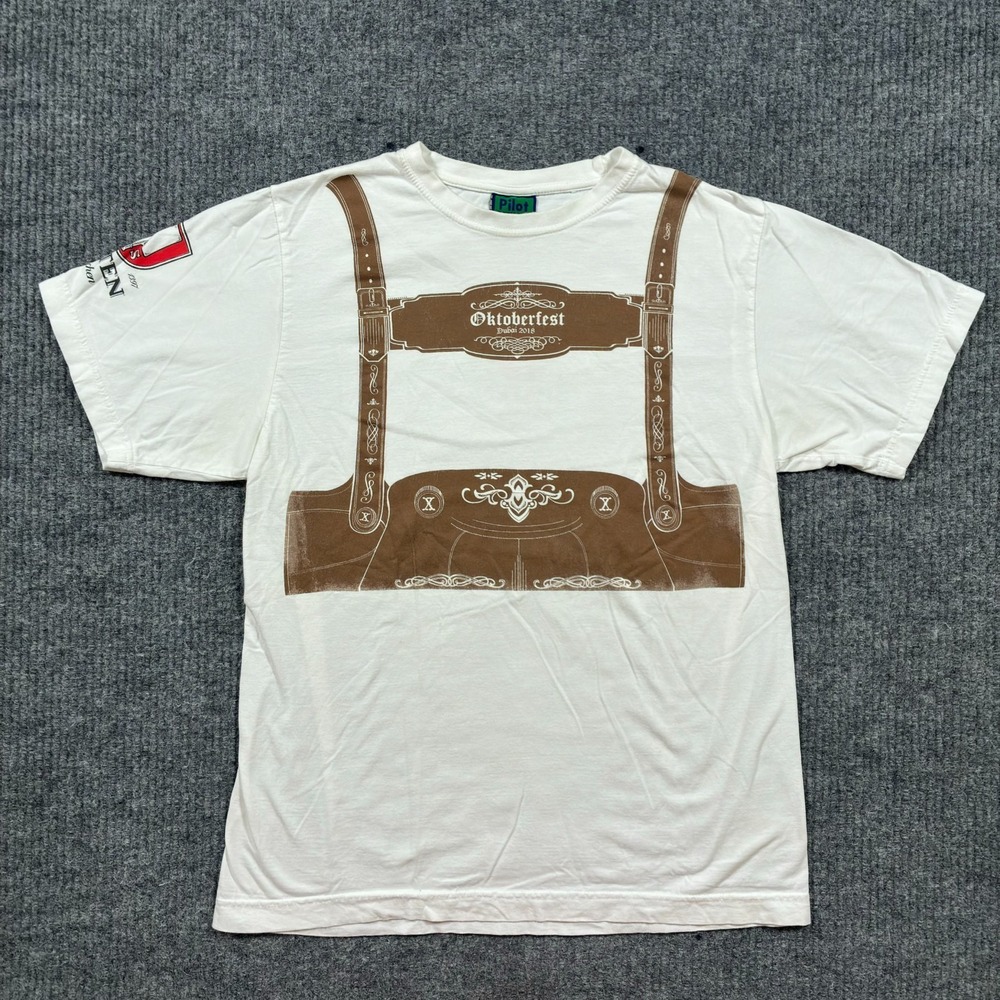Pilot Premium Mens T-Shirt L Lederhosen Costume Graphic Oktoberfest Dubai 2018
